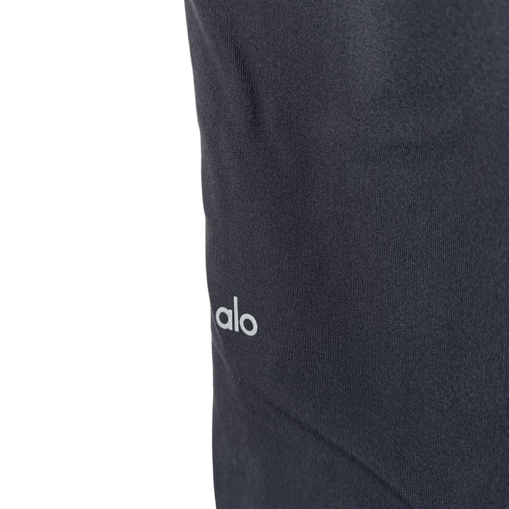 Alo Yoga Airbrush High Waist Flutter Flare Split Legging Pant Black Small - Picture 9 of 15